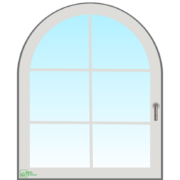 PVC Rundbogenfenster