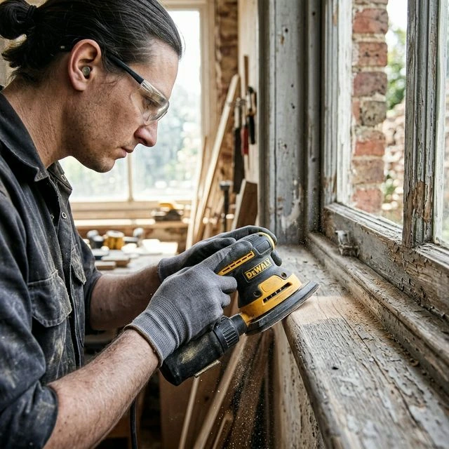 Holzfenster streichen abschleifen