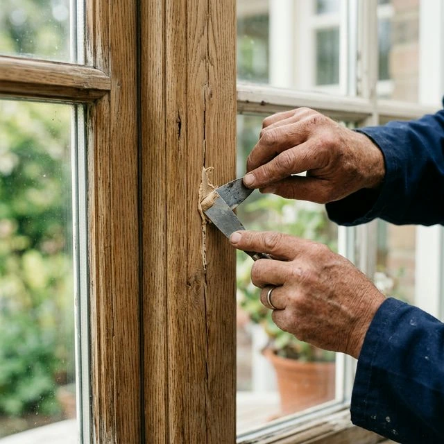 Holzfenster streichen Ausbessern