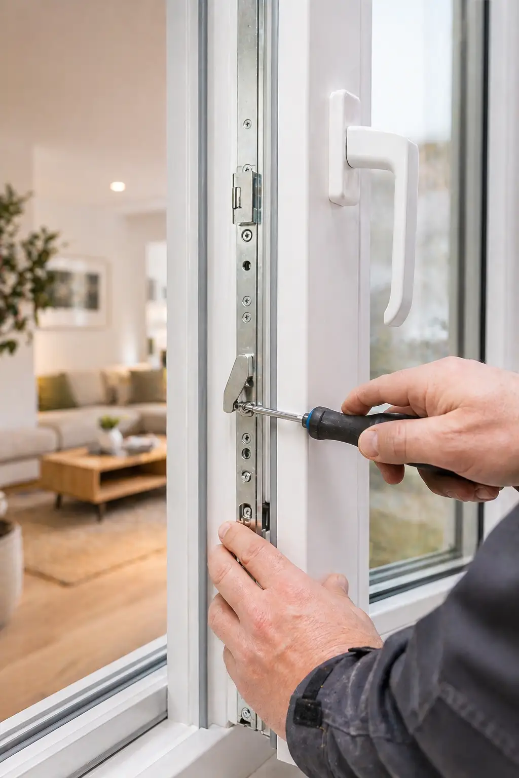 Fenster wird eingestellt in Kronberg