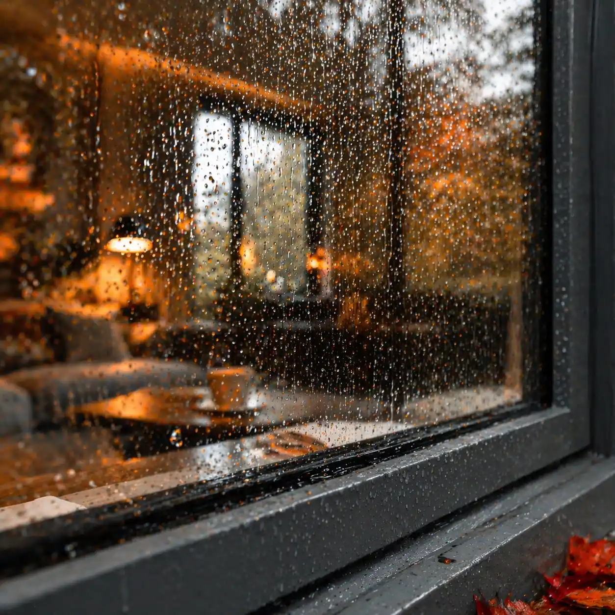 Fenster im Regen in Dreieich