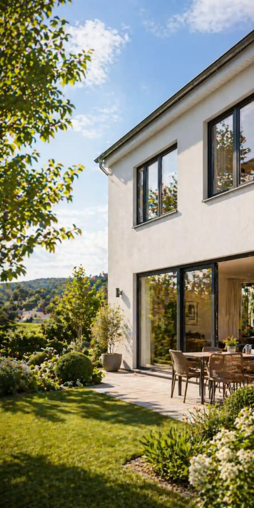 Garten hinterm Haus in Heppenheim