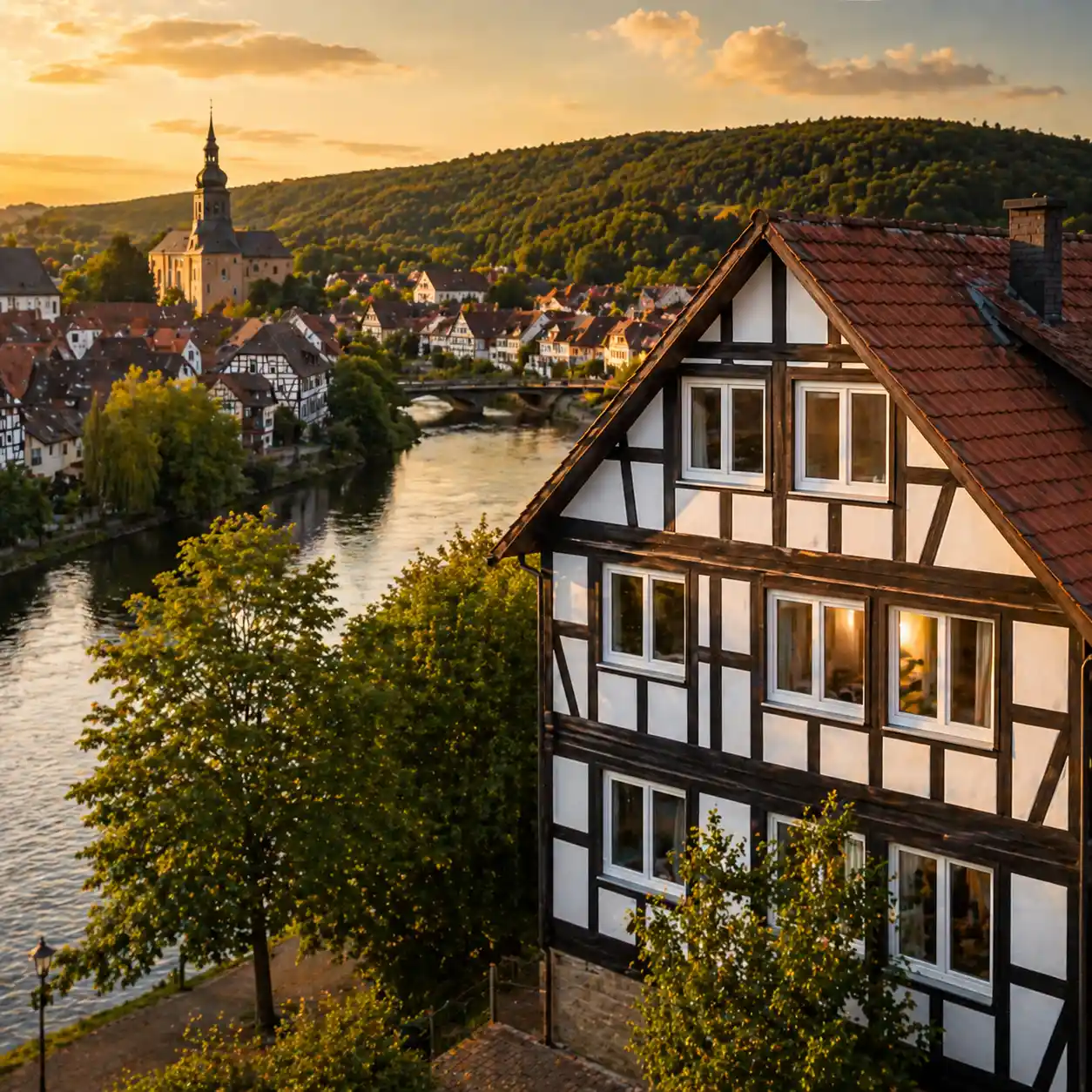 Fachwerkhaus in Haiger am Fluss