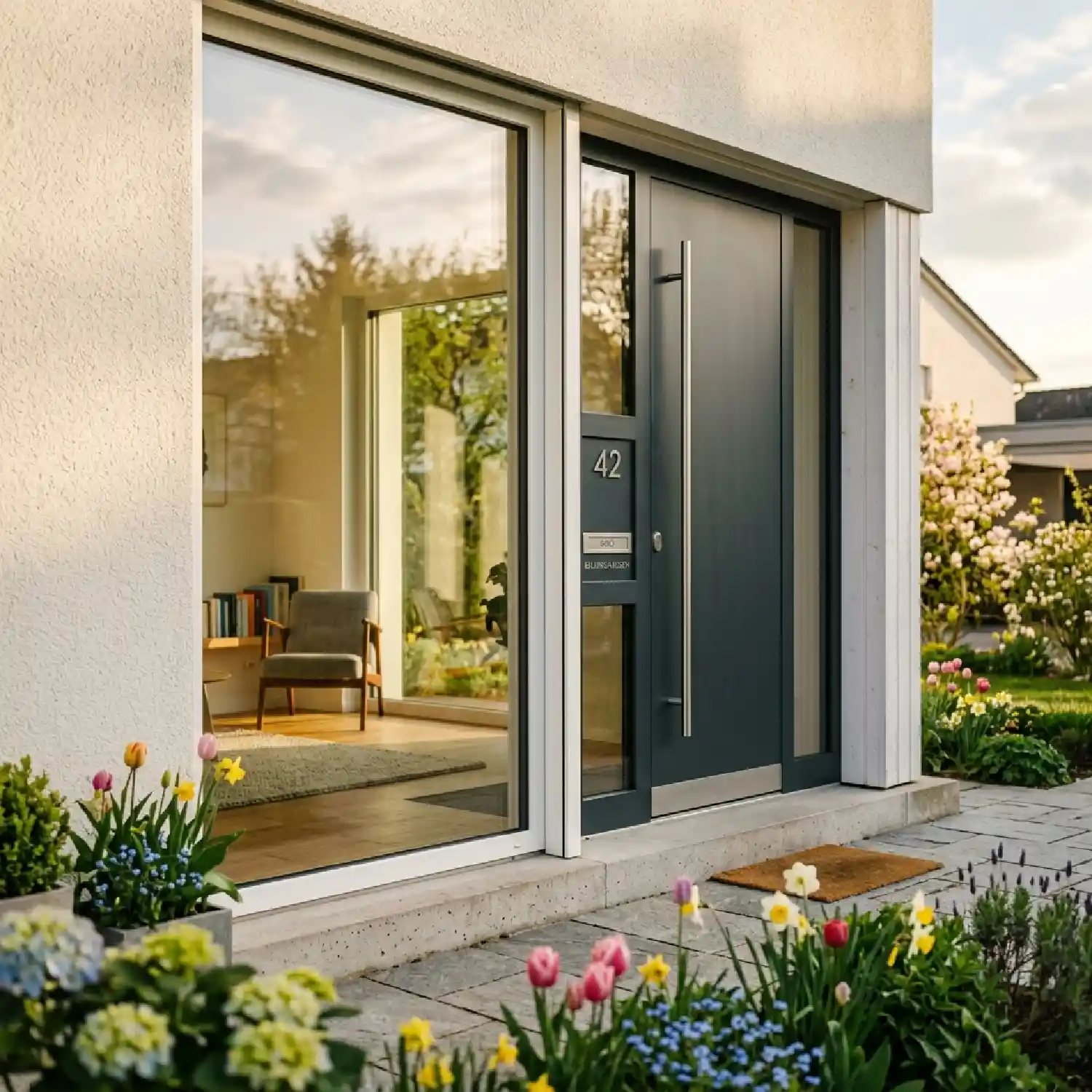 ecowindow Fenstermonteur bei der Arbeit in Langen