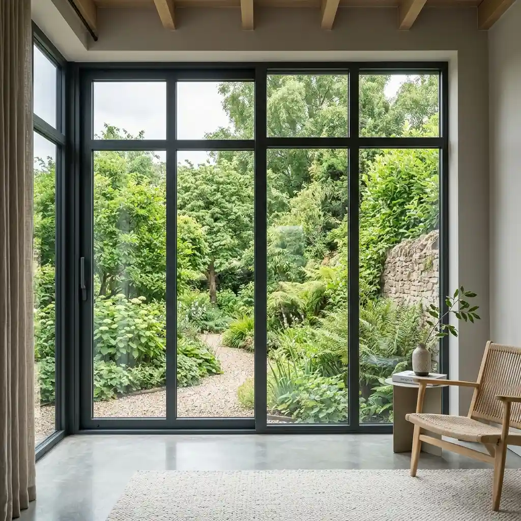 Fensterwand zum Garten in Büdingen