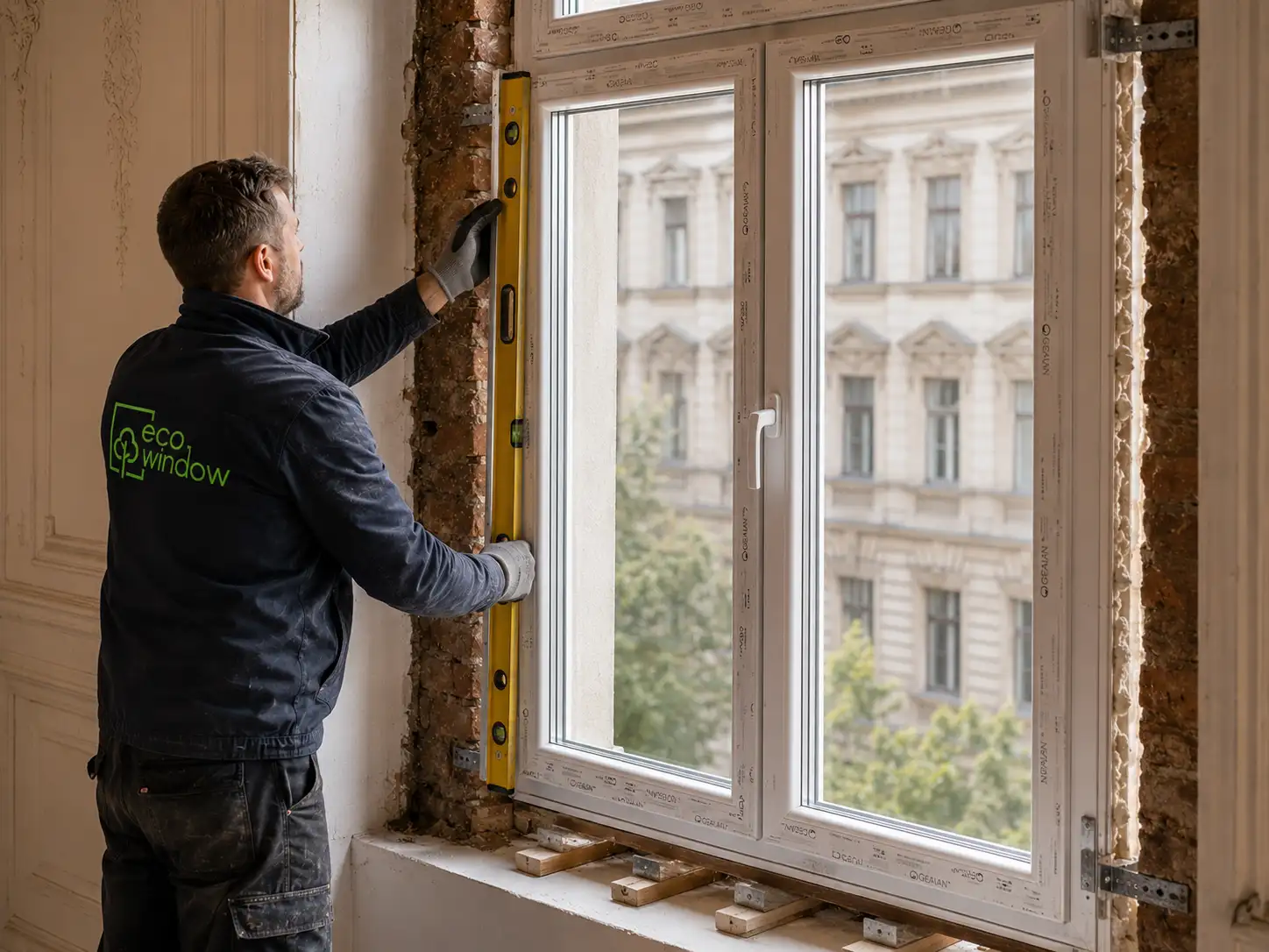 Montage neuer Fenster im Altbau