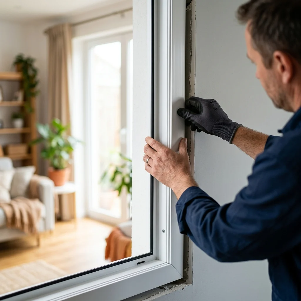 Fenster mit Blick in Wohnzimmer in Witzenhausen