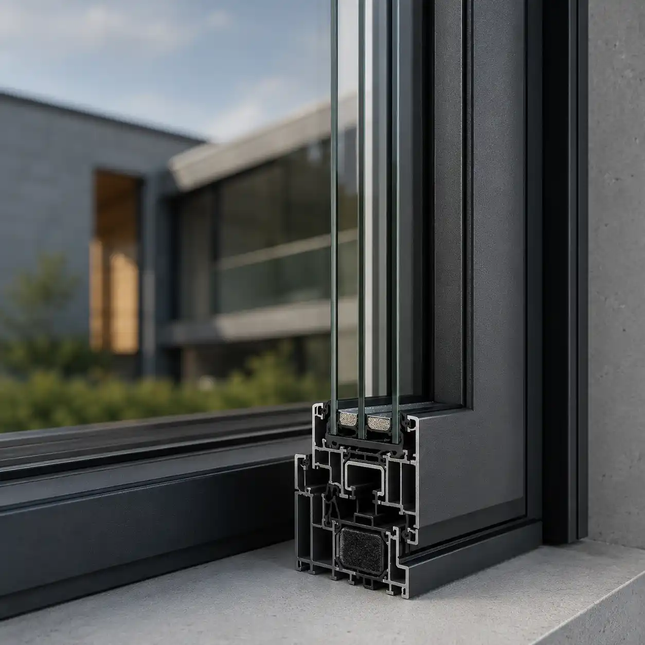 Kellerfenster Stahl thermisch getrennt