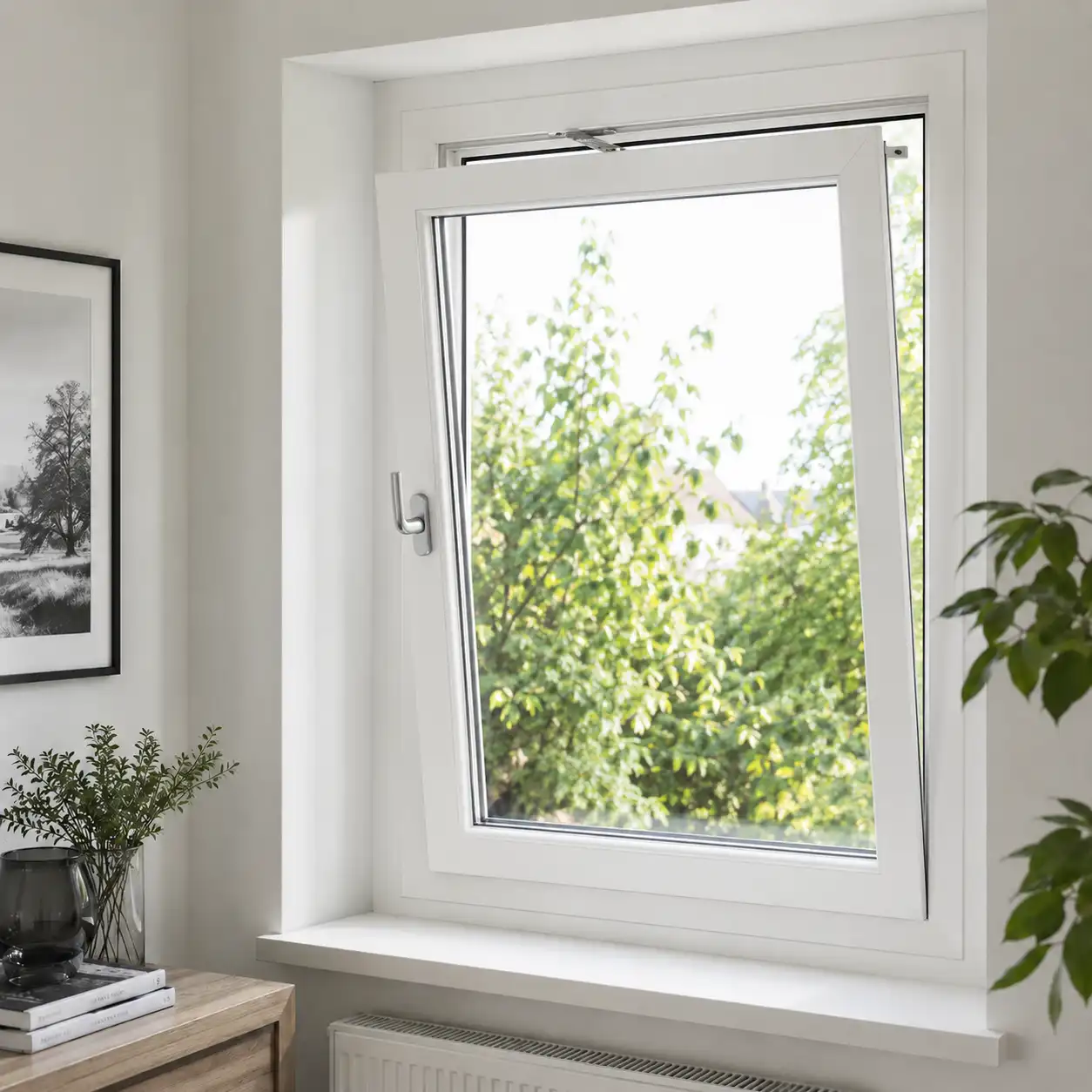 Modernes Dreh-Kipp-Fenster montiert von der Fenstermontage Firma ecowindow