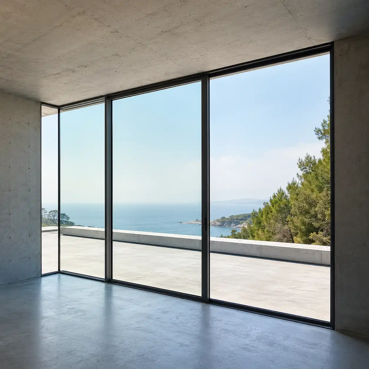 Aluminiumfenster mit schlankem Rahmen für moderne Architektur von ecowindow
