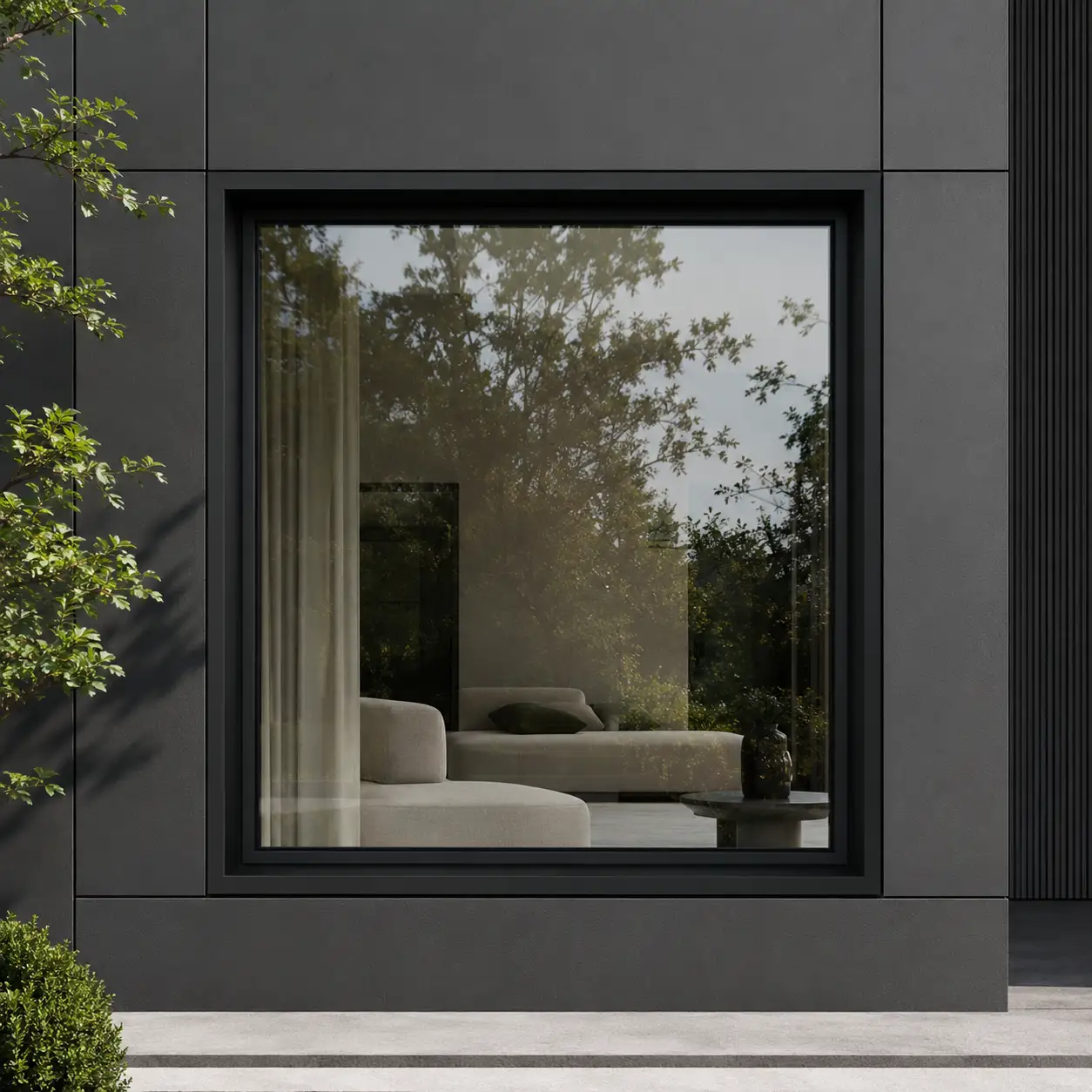 Aluminiumfenster nach Maß von ecowindow-Monteur eingebaut