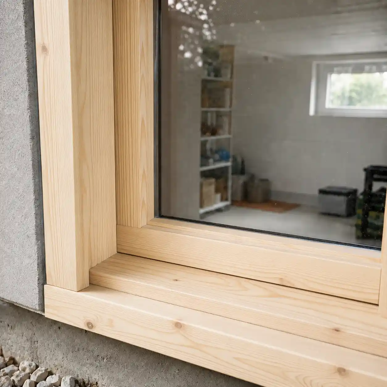 Kellerfenster aus Holz Fichte