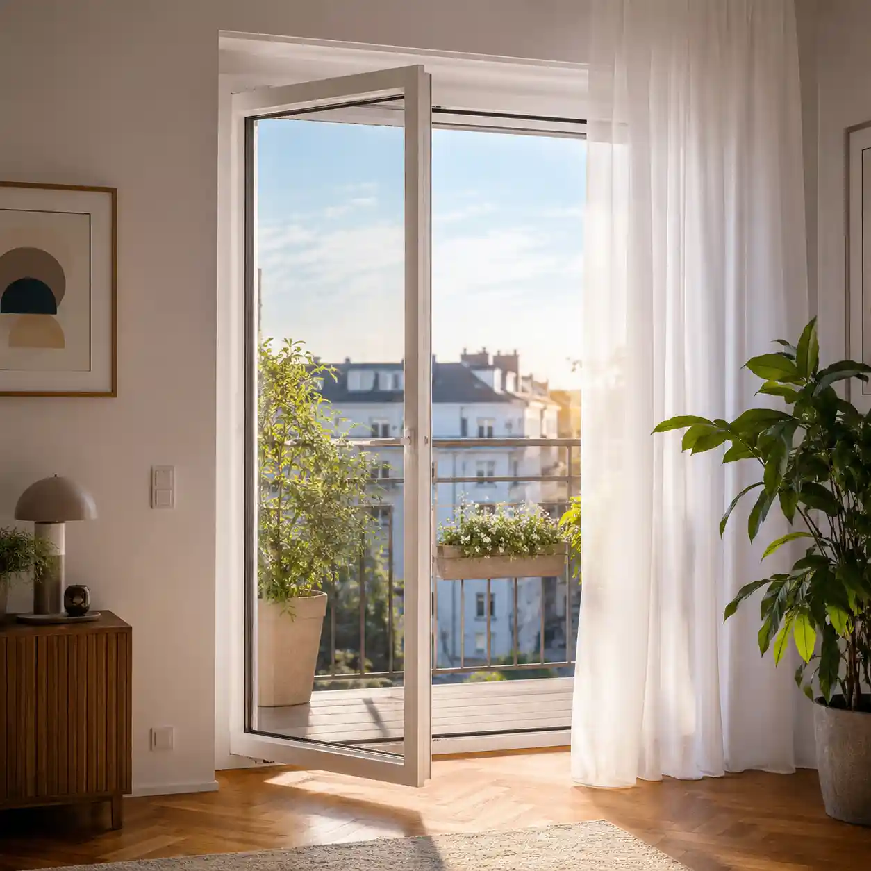 Balkontür eingebaut durch Fenstermontage Firma ecowindow