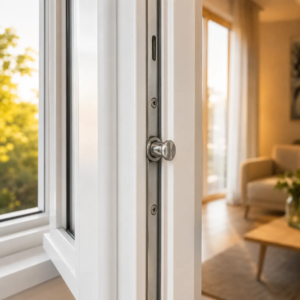 Pilzkopfzapfen als einbruchhemmender Fensterbeschlag bei ecowindow