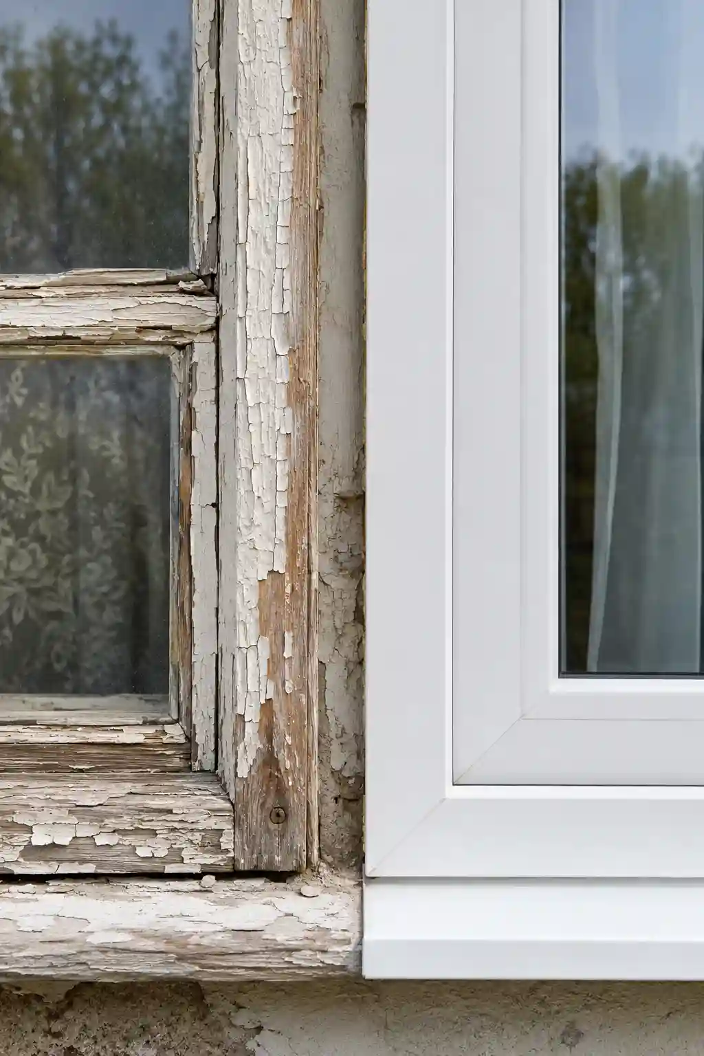 Vergleich alter und neuer Fensterrahmen – ecowindow