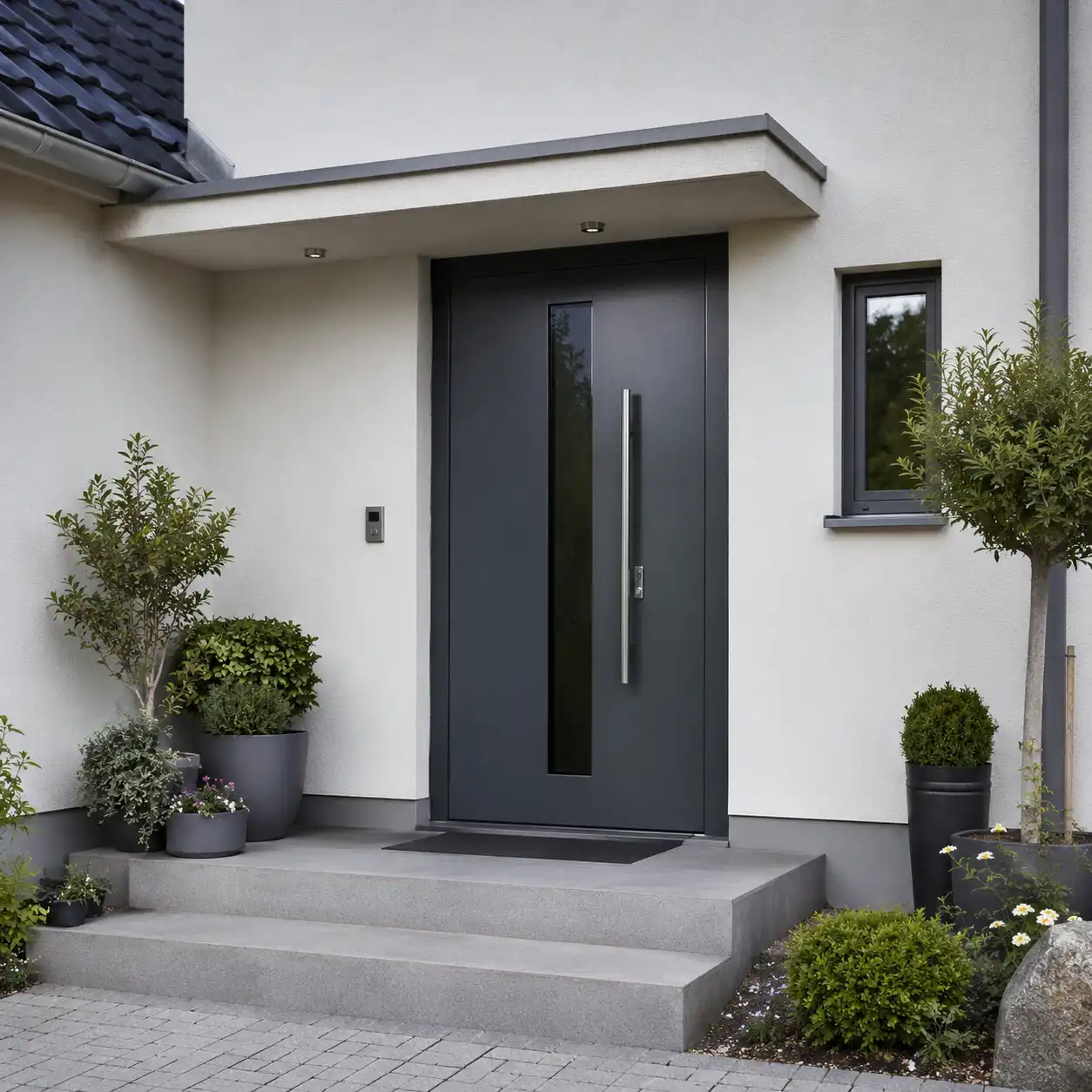 Haustür ecowindow baut Haustür fachgerecht ein