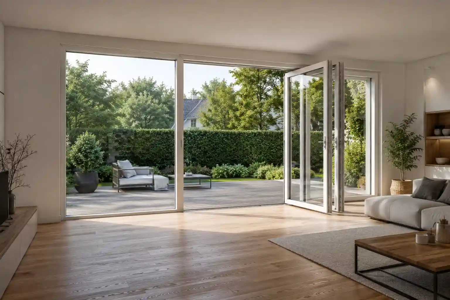 Barrierefreie breite Innentür schwellenlos ecowindow