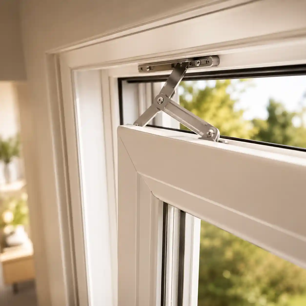 Schere des Fensterbeschlags bei ecowindow