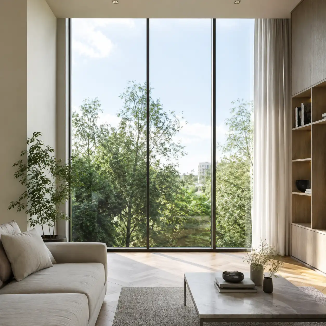 Bodentiefes Fenster eingebaut durch Fenstermontage Firma ecowindow