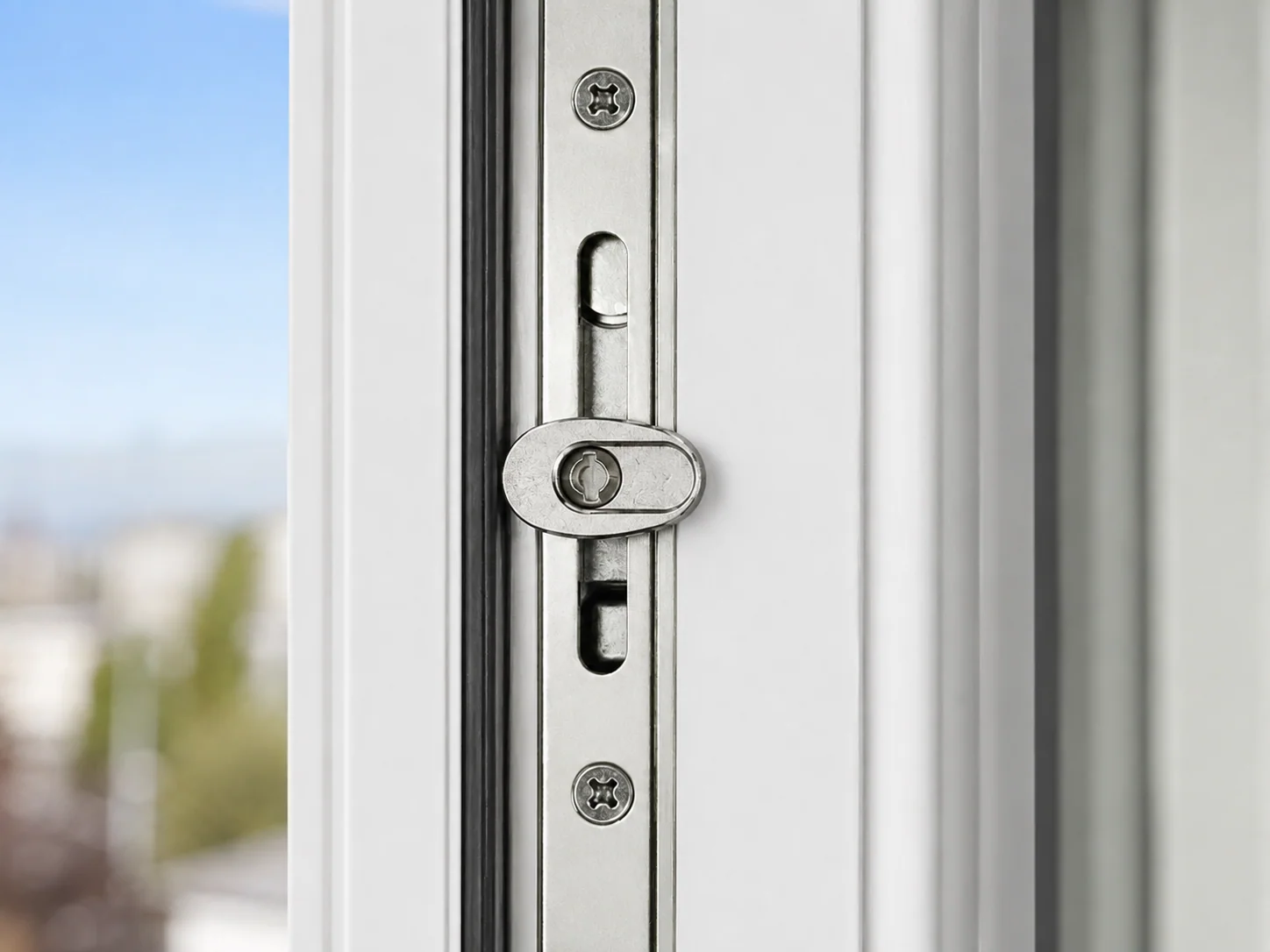Schließzapfen im Wintermodus und Sommermodus am Fenster, Saisoneinstellung, ecowindow