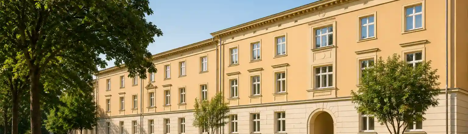 Denkmalgerechte Fenster in sanierter Planstadt-Fassade in Eisenhüttenstadt – ecowindow