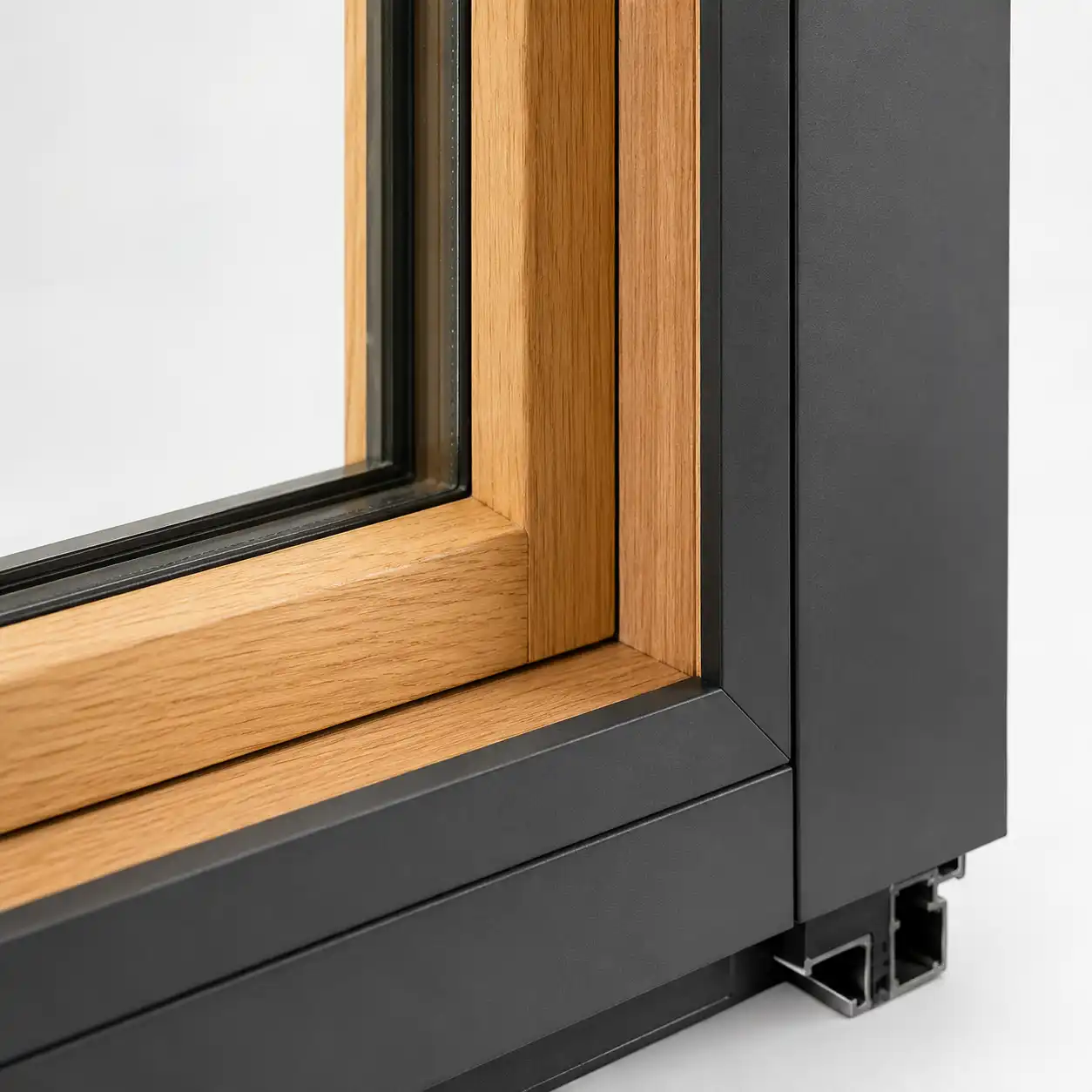 Holz-Alu-Fenster Querschnitt ecowindow