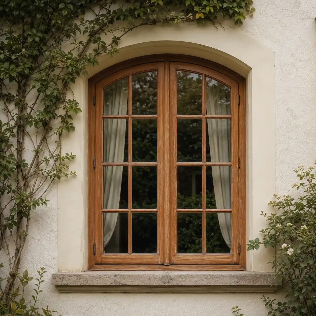 Segmentbogenfenster mit Sprossen für Altbau-Optik von ecowindow