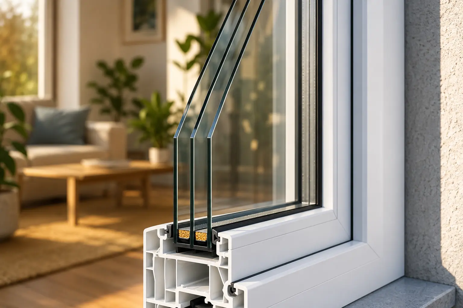 3-fach verglaste Fenster mit Einbau ecowindow