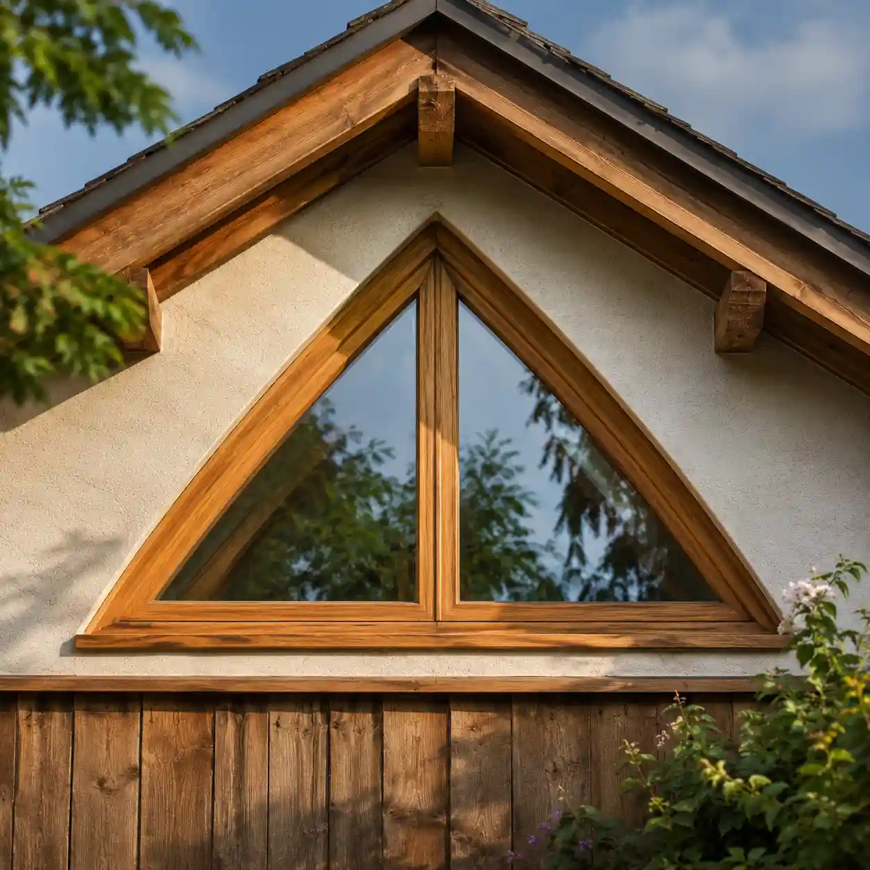 Dreiecksfenster aus Holz für Altbau und Landhaus von ecowindow