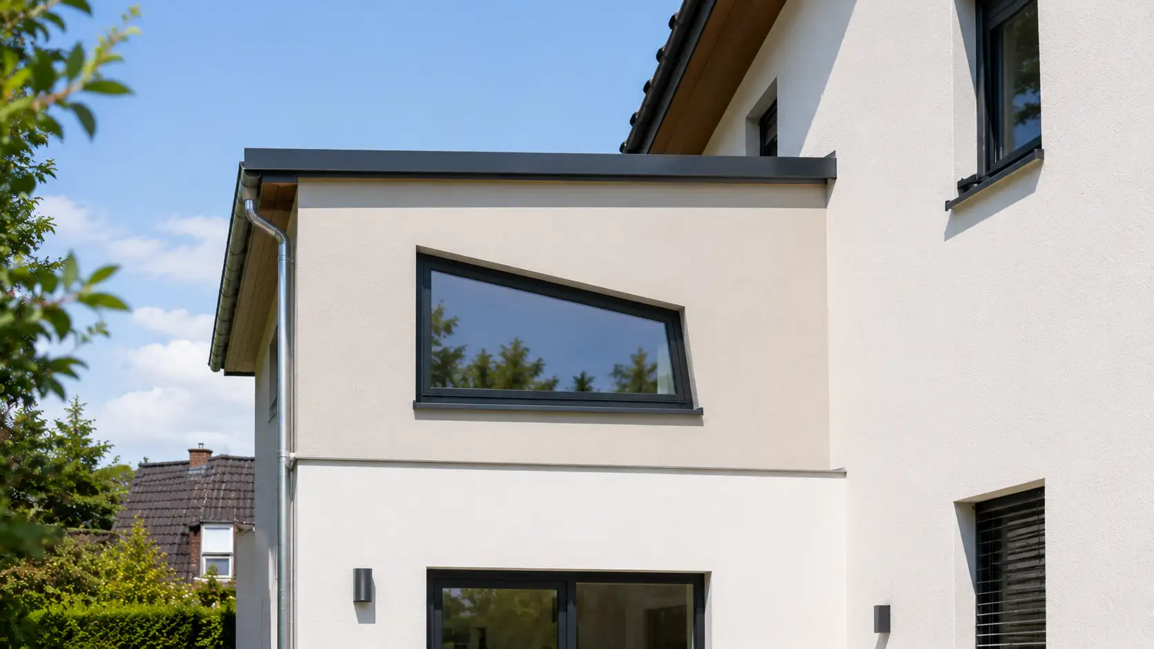 Rechtwinkliges Trapezfenster