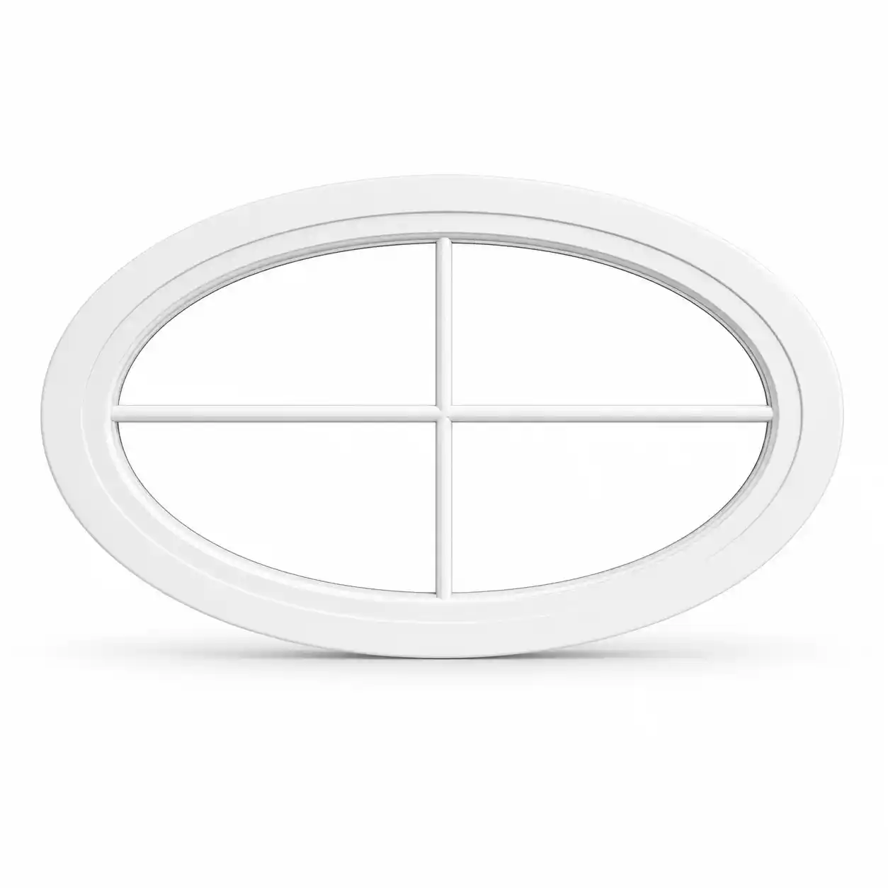 Skizze eines liegend ovalen Fensters in klassischer breit gestreckter Ellipsenform von ecowindow