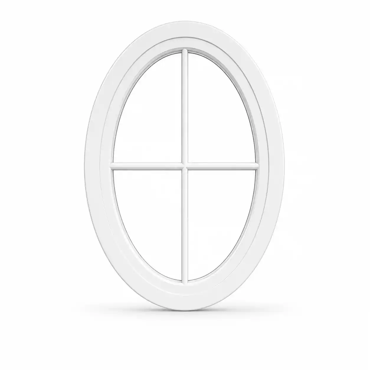 Skizze eines stehend ovalen Fensters in schmaler Hochkant-Ellipsenform von ecowindow
