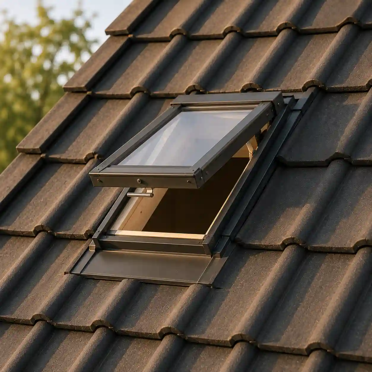 Dachausstiegsfenster als kleine Dachluke für Notausstieg und Wartung zur Übersicht bei ecowindow