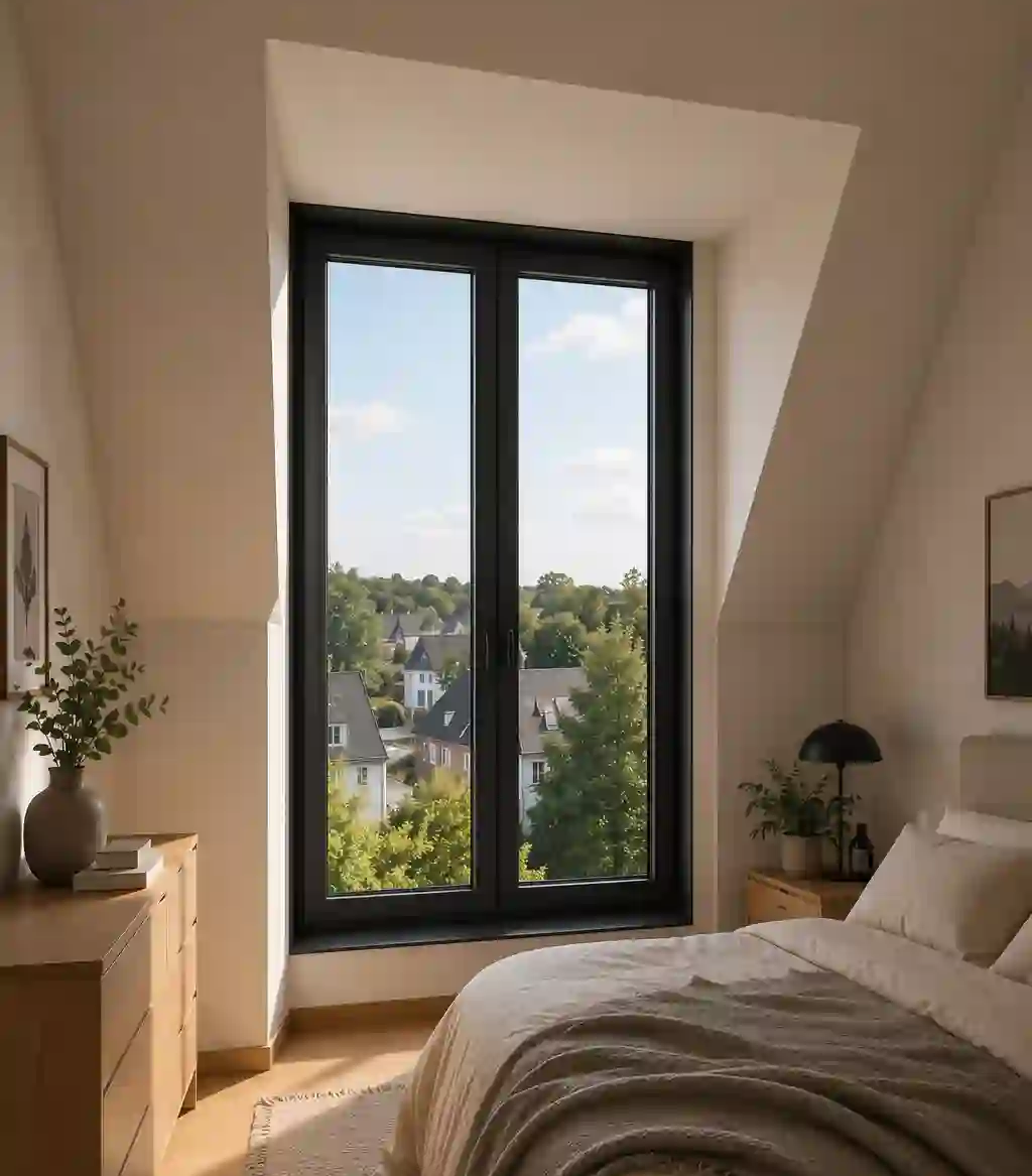 Schallschutz Gaubenfenster im Dachgeschoss-Schlafzimmer