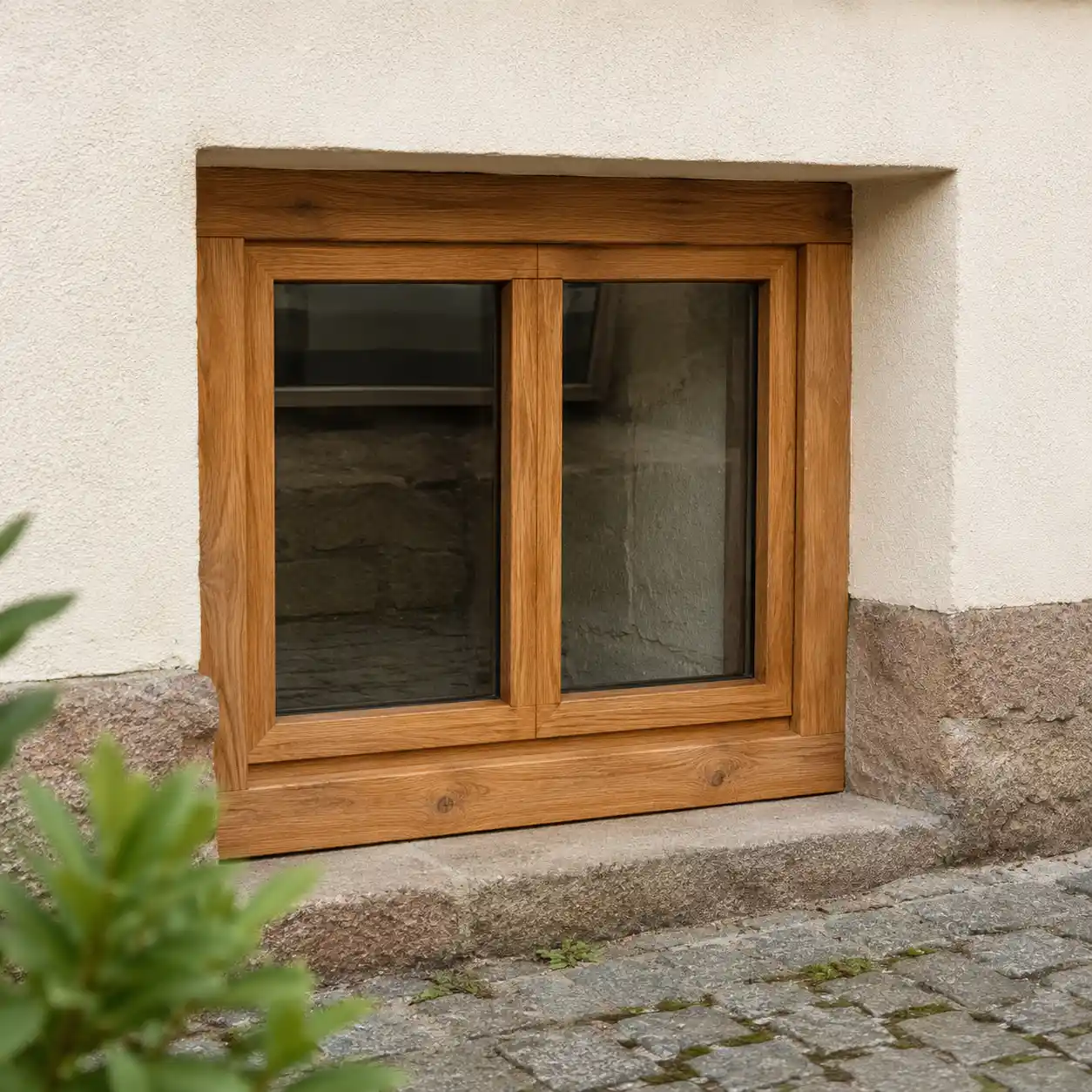 Kellerfenster aus Holz