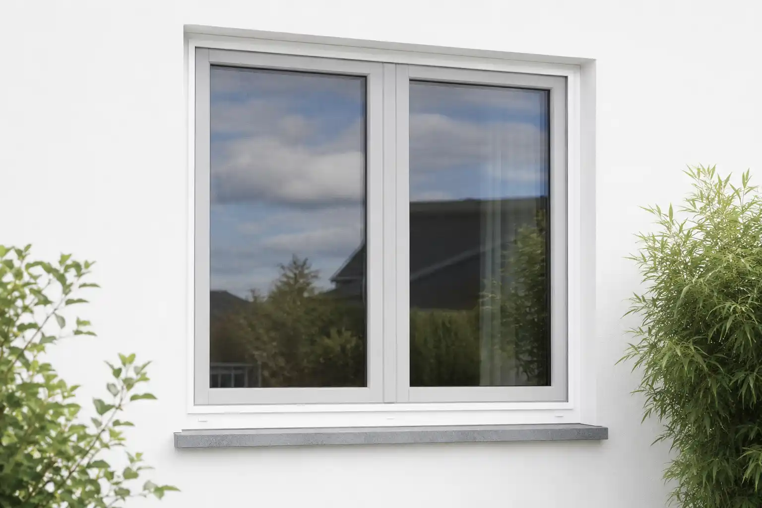 Fenster mit Fliegengitter Spannrahmen ecowindow