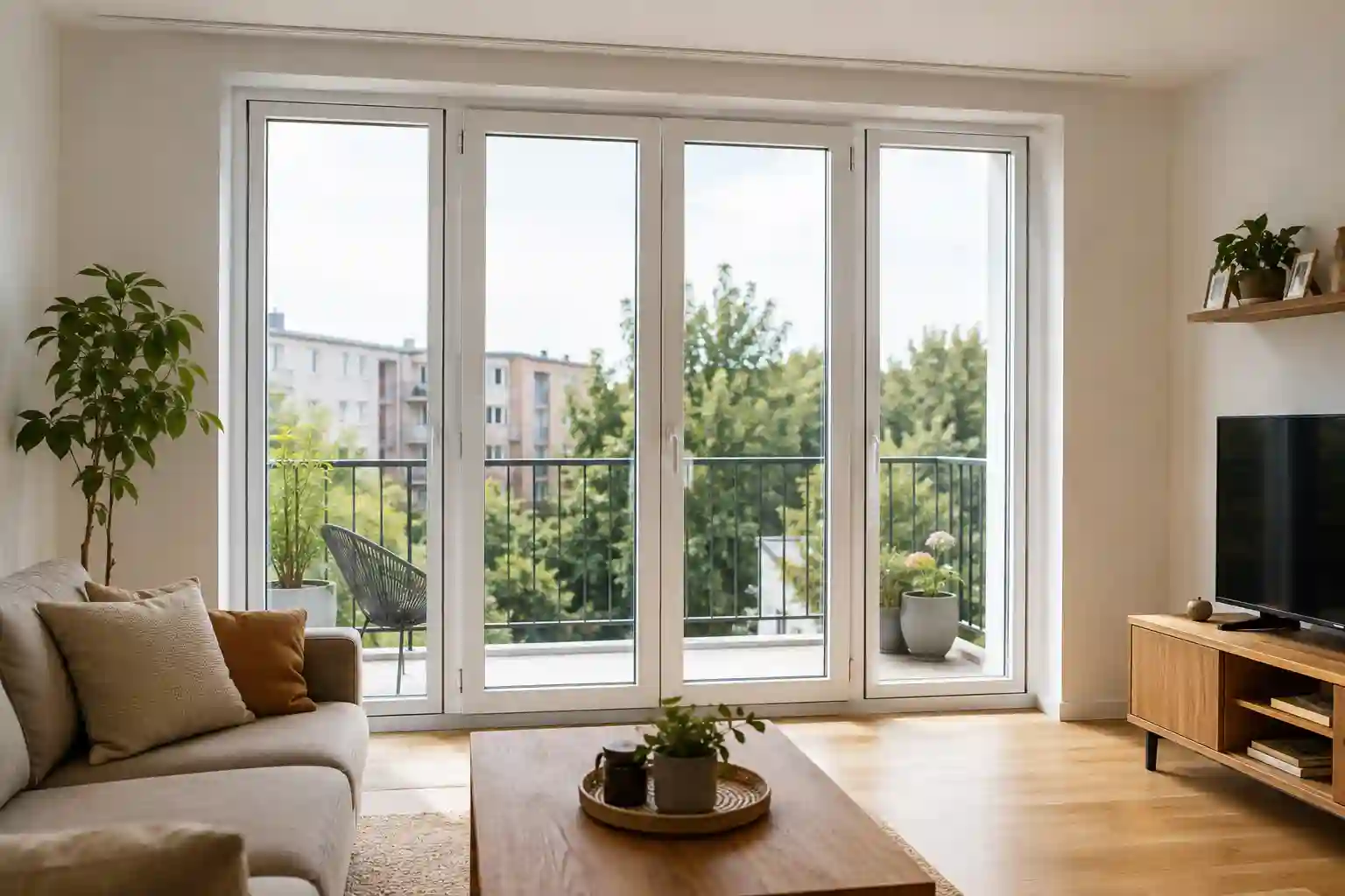 Balkontür mit Einbau bei ecowindow, Mutterseite mit allen Bauarten