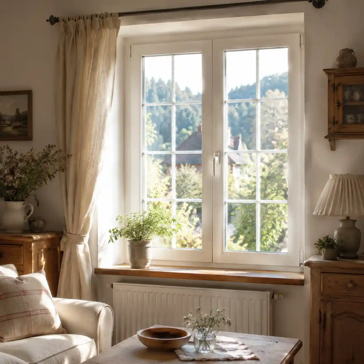 Sprossenfenster fuer wohnlichen Landhauscharakter von ecowindow