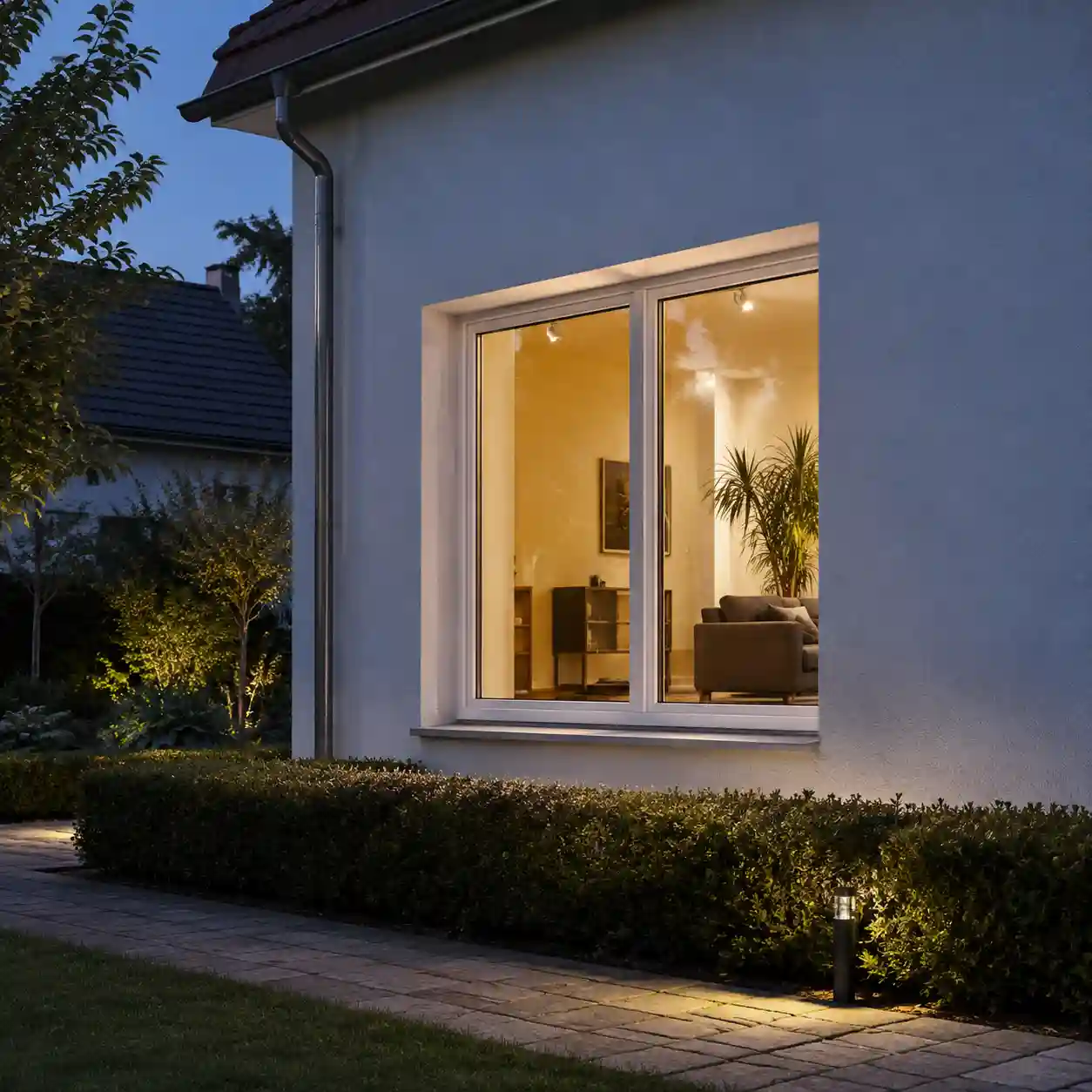 Thermofenster im Erdgeschoss mit Sicherheitsverglasung von ecowindow