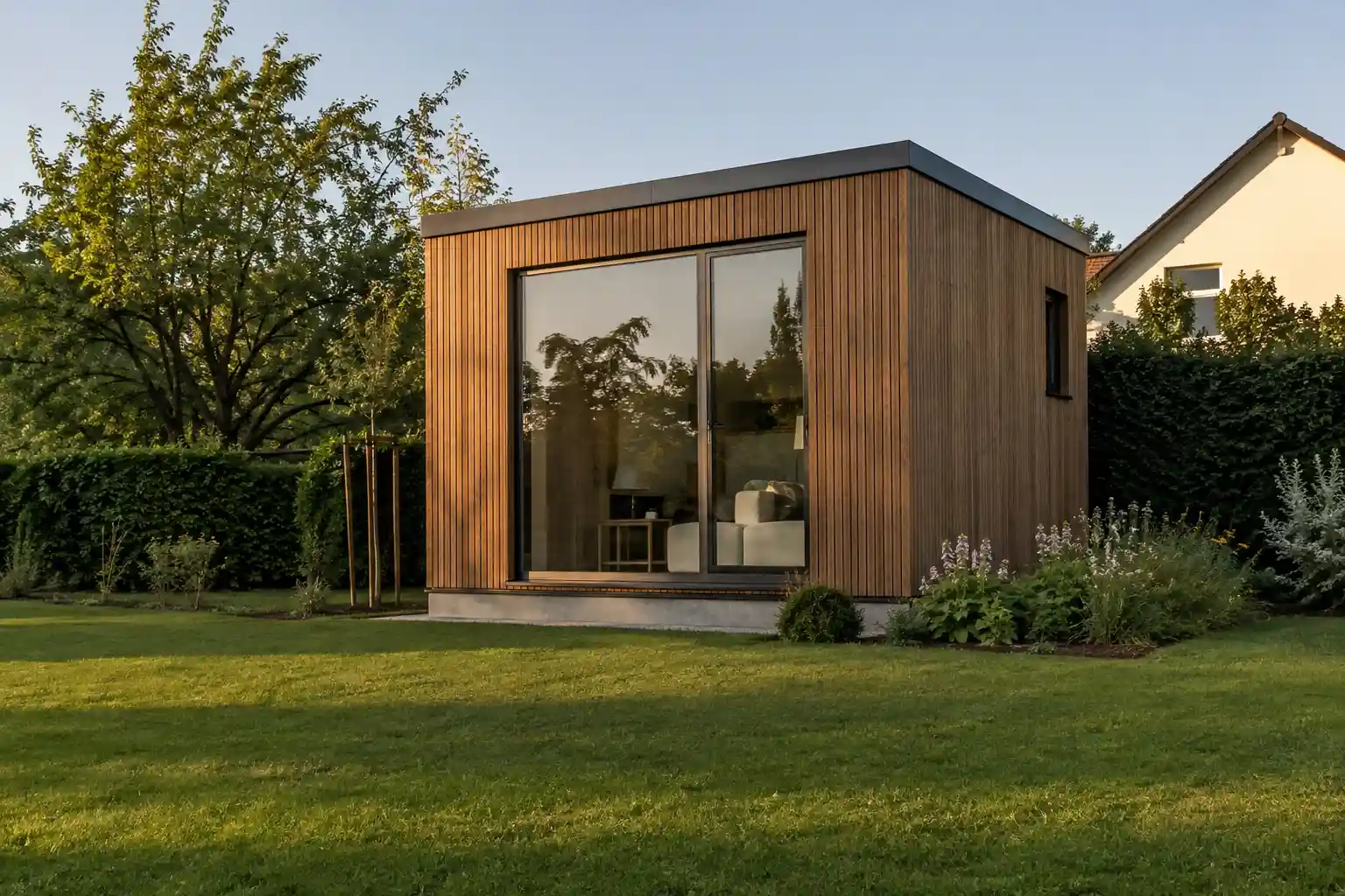 Modernes Tiny House mit großflächigen Fenstern nach Maß von ecowindow