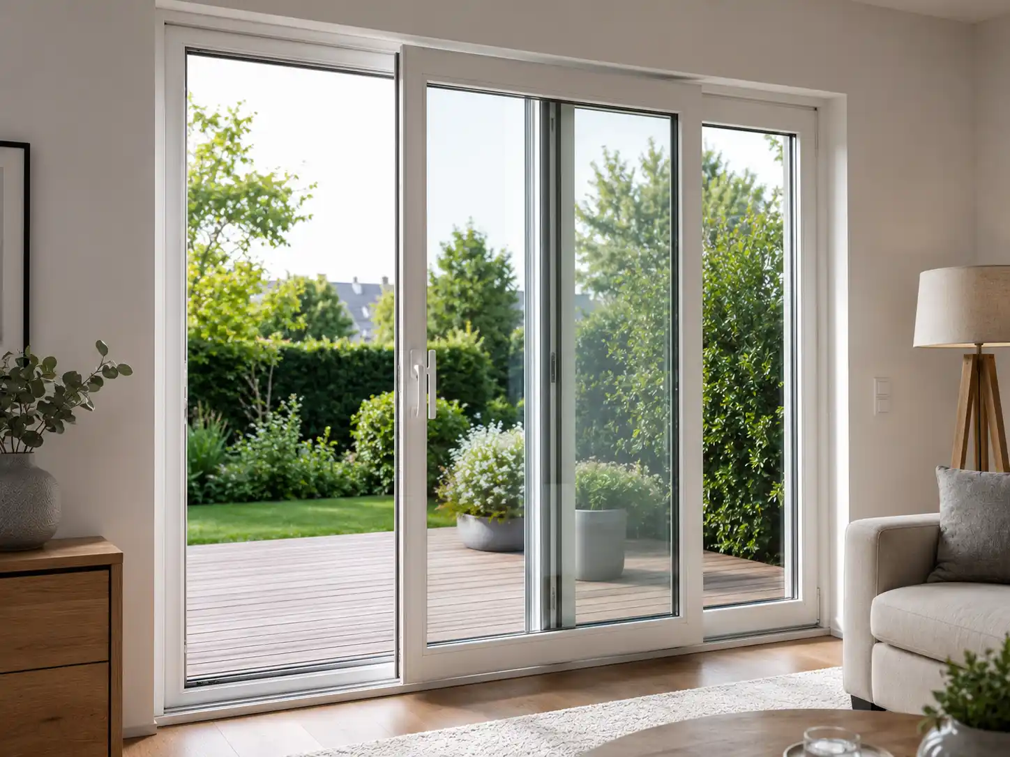 Parallel-Schiebe-Kipp-Tür im Wohnraum von ecowindow