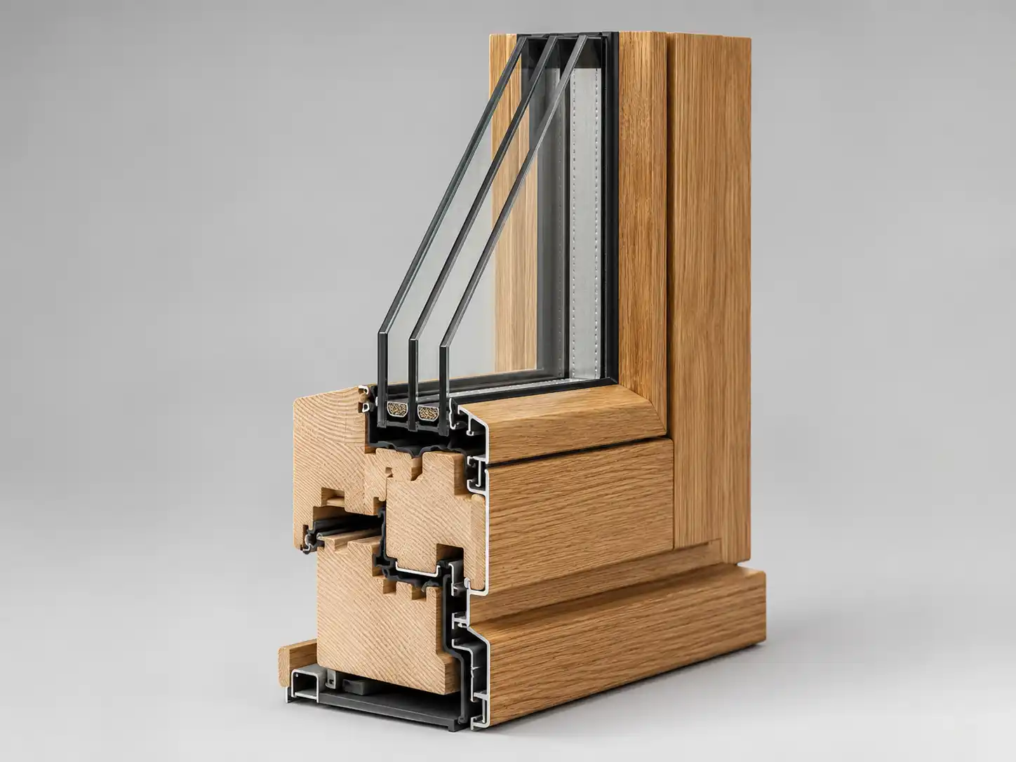 Holzprofil in Eiche für Außentüren von ecowindow