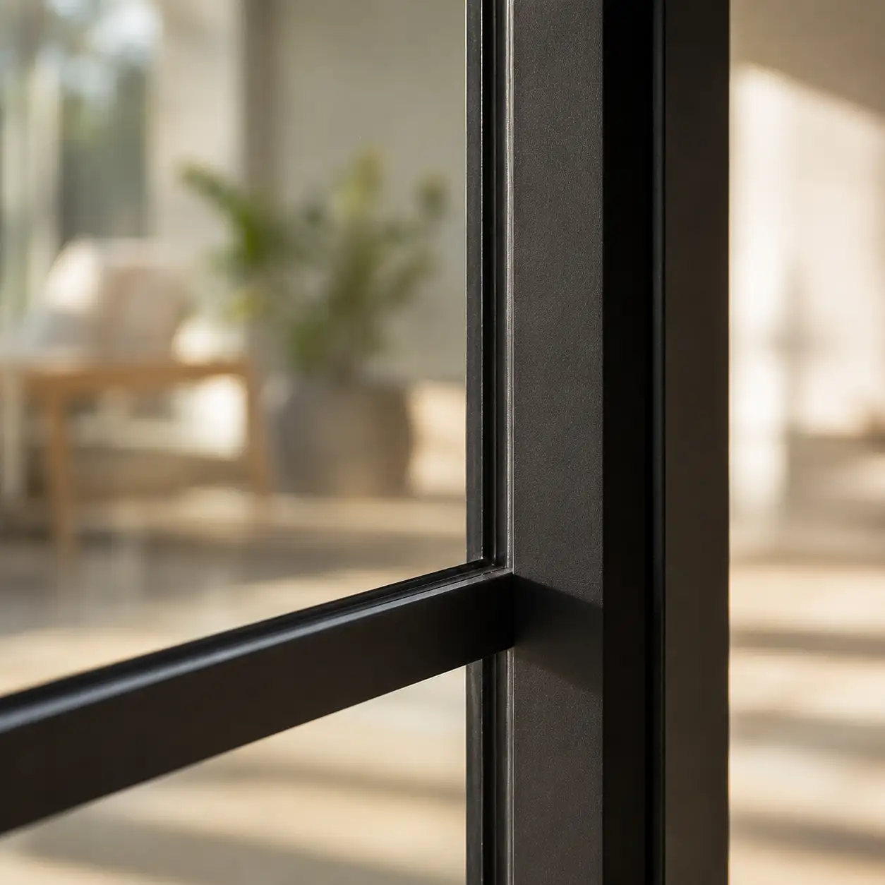 Loftfenster aus Aluminium mit schmalem schwarzen Profil von ecowindow