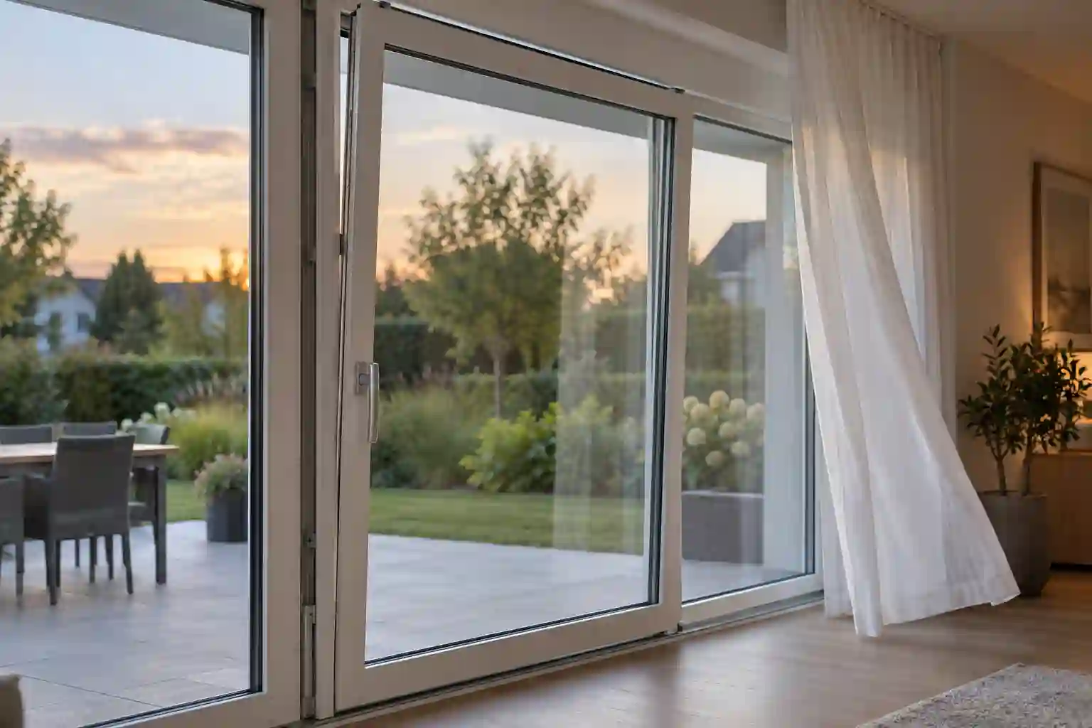 PSK-Tür Parallel Schiebe Kipp Tuer in Kippstellung von ecowindow