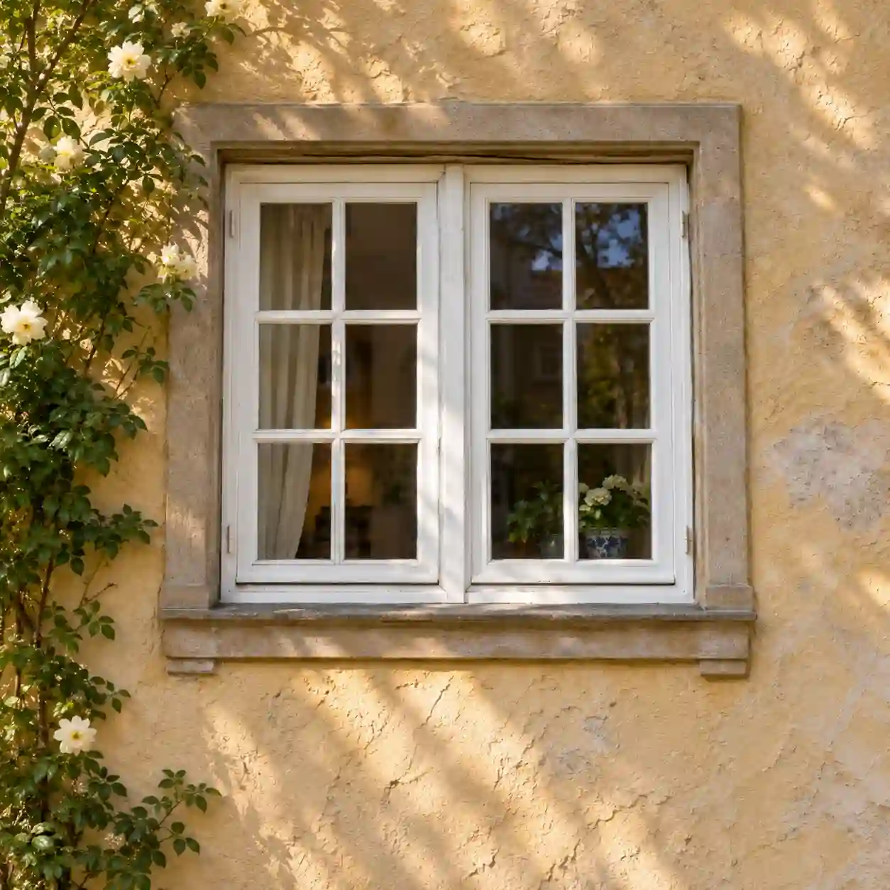 Altbaufenster mit glasteilenden Sprossen von ecowindow