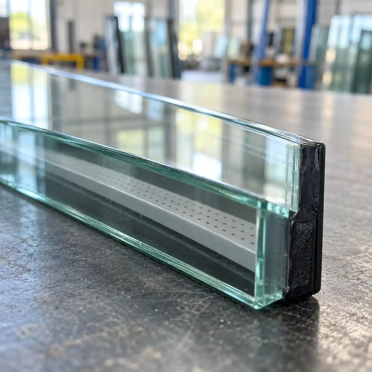 Aufbau der Verglasung Scheibenzwischenraum und warme Kante im Isolierglas bei ecowindow