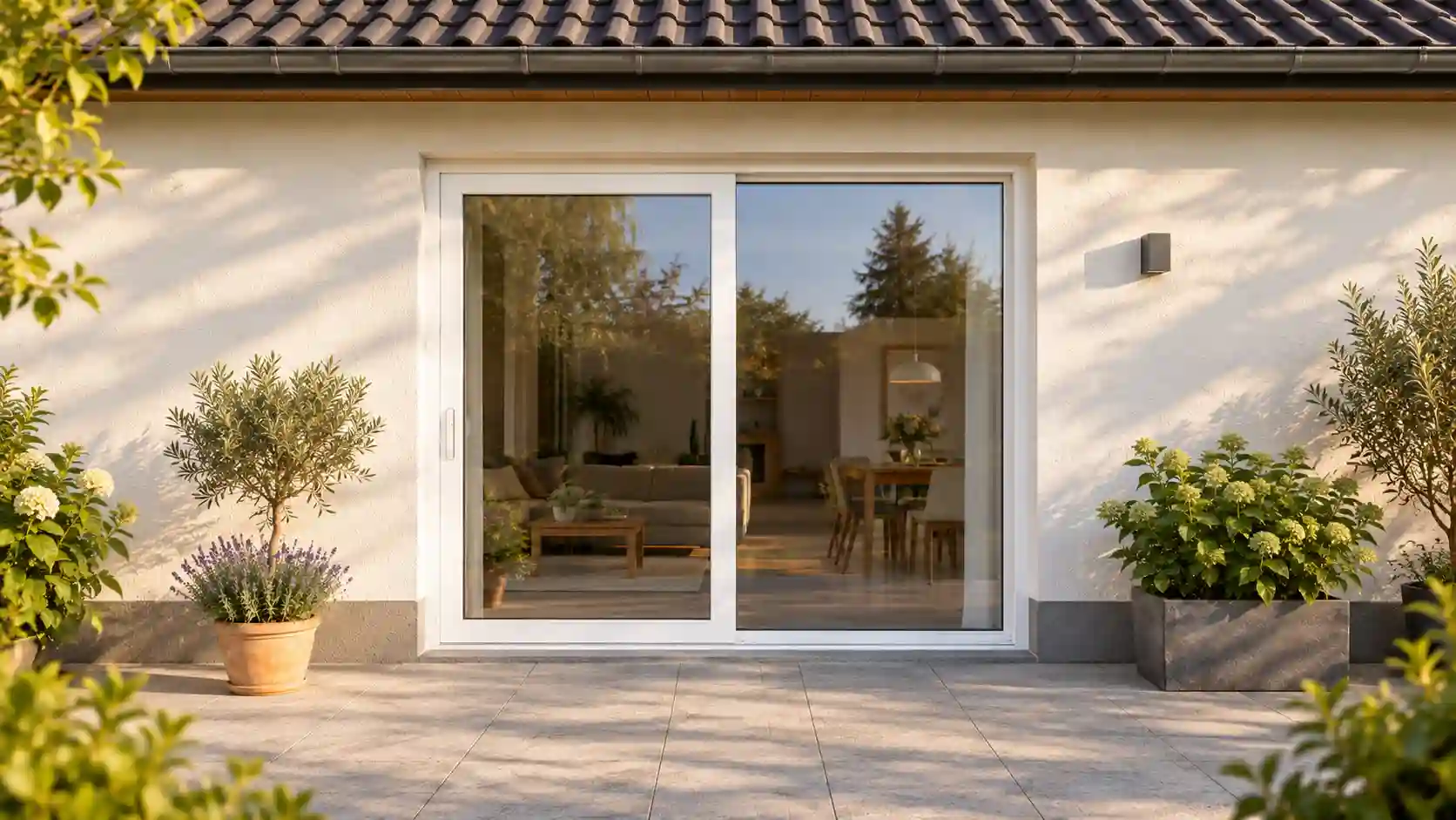 Hebeschiebetuer 200 x 210 cm ersetzt eine alte Terrassentuer von ecowindow